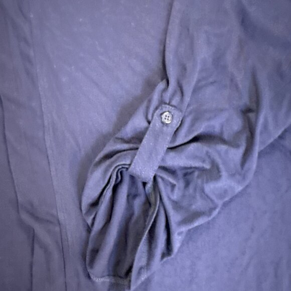 Kim Rogers Open Front Cardigan Size XL Navy Blue 3/4 sleeve - Picture 3 of 9